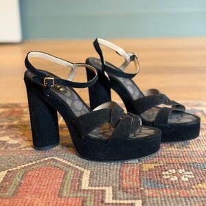 Coach Black Platform Heels